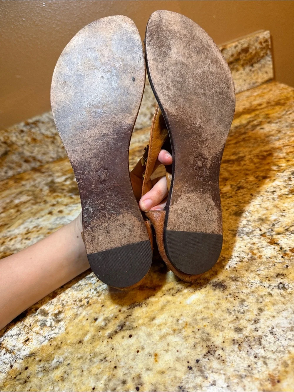 Tory Burch Brown Leather Sandals
